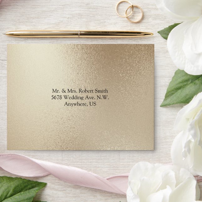 Bronze Metallic Elegant Modern Chic Wedding Envelope (Wedding)