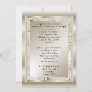Bronze metallic elegant wedding stationery invite