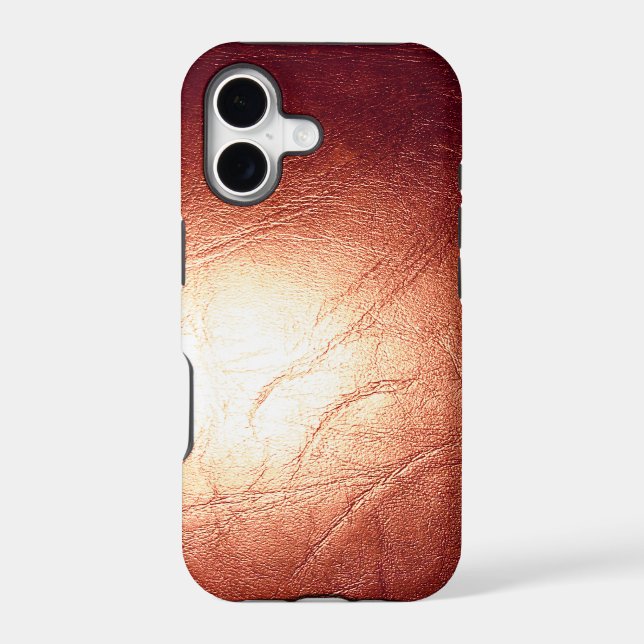 Bronze Metallic Leather Iphone Case (Back)