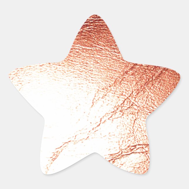 Bronze Metallic Leather Star Sticker (Front)