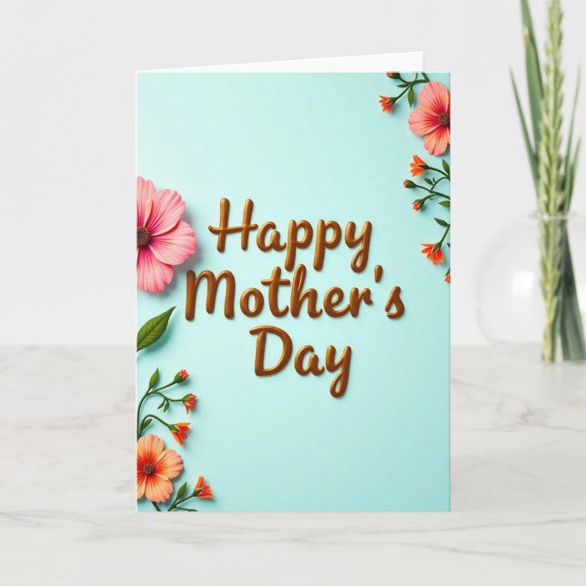 Bronze Mothers Day Message Card (Front)