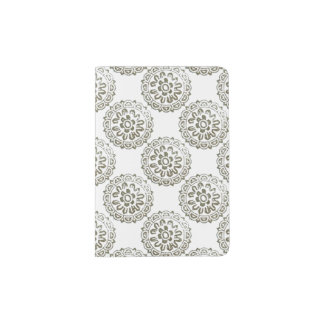 Bronze Motif Mandalas Round Design 1 + add Passport Holder