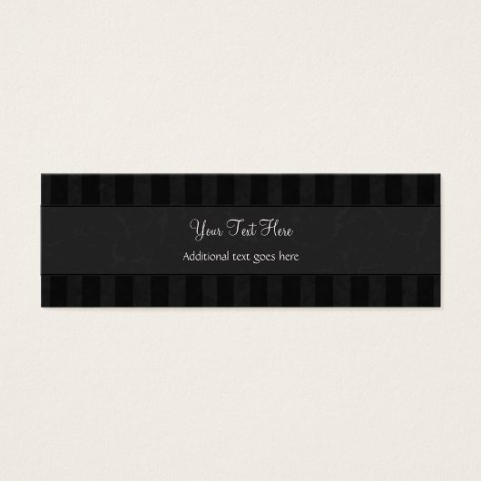 Bronze on Black Floral Wisps, Stripes & Monogram (Front)
