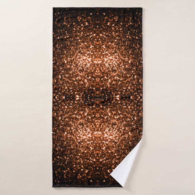 Bronze Orange Brown glitters sparkles Bath Towel (Bath Towel)
