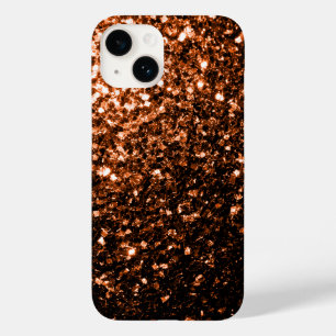 Bronze Orange Brown sparkles Case-Mate iPhone 14 Case