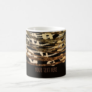 Bronze Orange Cheetah Animal Print Exotic Print Coffee Mug