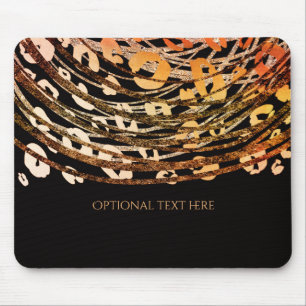 Bronze Orange Cheetah Animal Print Exotic Print Mouse Pad