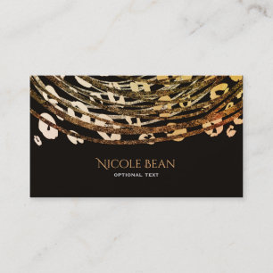 Bronze Orange Cheetah Print Glam Exotic Beauty Business Card