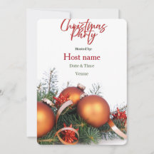 Bronze & Orange Ornaments Christmas