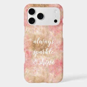 Bronze Pink Gold Watercolor Confetti iPhone 17 Pro Max Case