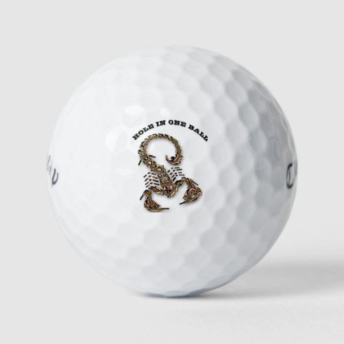 Bronze Poisonous scorpion very venomous insect Golf Balls