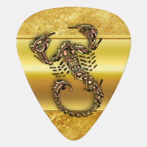 Bronze Poisonous scorpion very venomous insect Guitar Pick