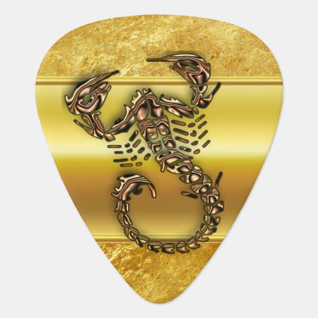 Bronze Poisonous scorpion very venomous insect Guitar Pick (Front)