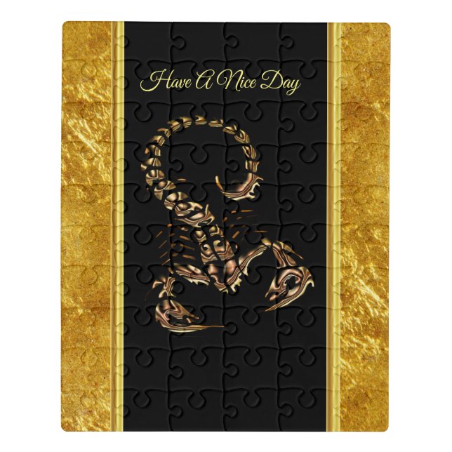 Bronze Poisonous scorpion very venomous insect Jigsaw Puzzle (Puzzle Vertical)