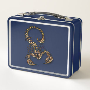 Bronze Poisonous scorpion very venomous insect Metal Lunch Box