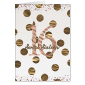 Bronze Polka Dots Rose Gold Sweet 16 Birthday (Front)
