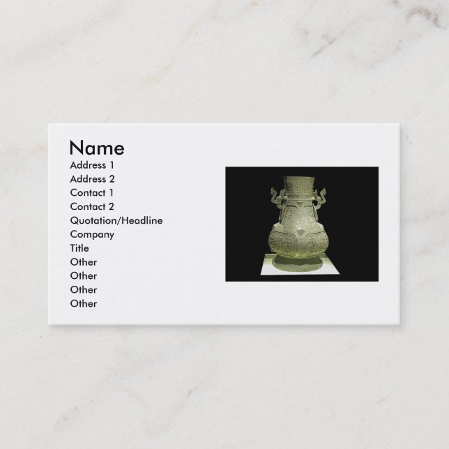 Bronze Pot Business Card (Front)