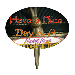 Bronze Rabbit Sculpture with Inspirational Quotes  Cake Topper