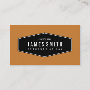 Bronze Retro Elegant Attorney Business Card