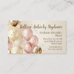 Bronze Rose Balloon Arch Artist Party Planner Business Card