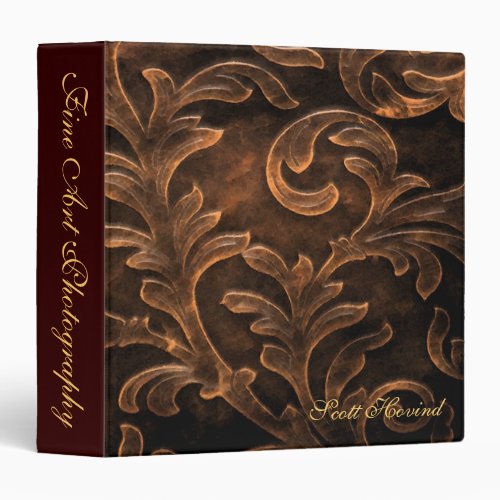 Bronze Scroll Leaf Artist Portfolio Album Binder