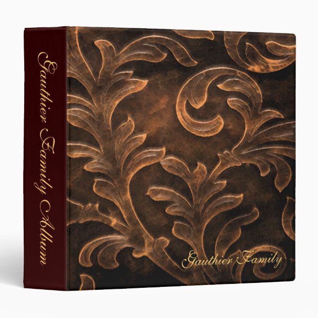 Bronze Scroll Leaf Big Family Album Binder (Front/Spine)