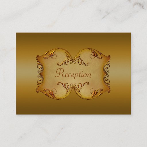 Customizable Bronze Scrolls Enclosure Card Business Cards