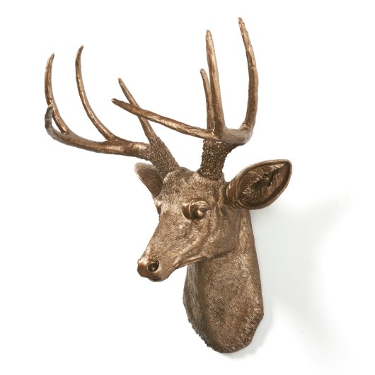 Bronze Sculpture Stag Deer Head (Left)
