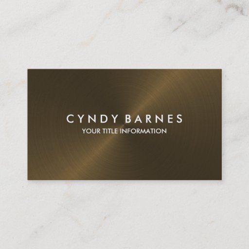 Customizable Bronze Sheen Business Card