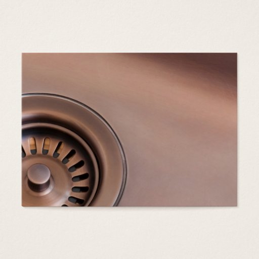 Customizable Bronze sink drain business cards