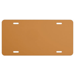 Bronze (solid color) license plate