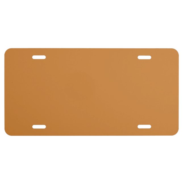 Bronze  (solid color)  license plate (Front)