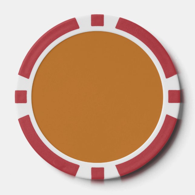 Bronze  (solid color)  poker chips (Front)