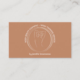 Bronze Spray Tan Body Sculpting Contouring Business Card