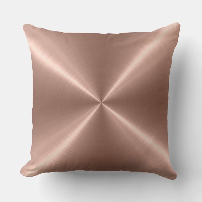Bronze Stainless Steel Metal 2 Throw Pillow (Front)