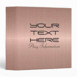 Bronze Stainless Steel Metal 3 Ring Binder