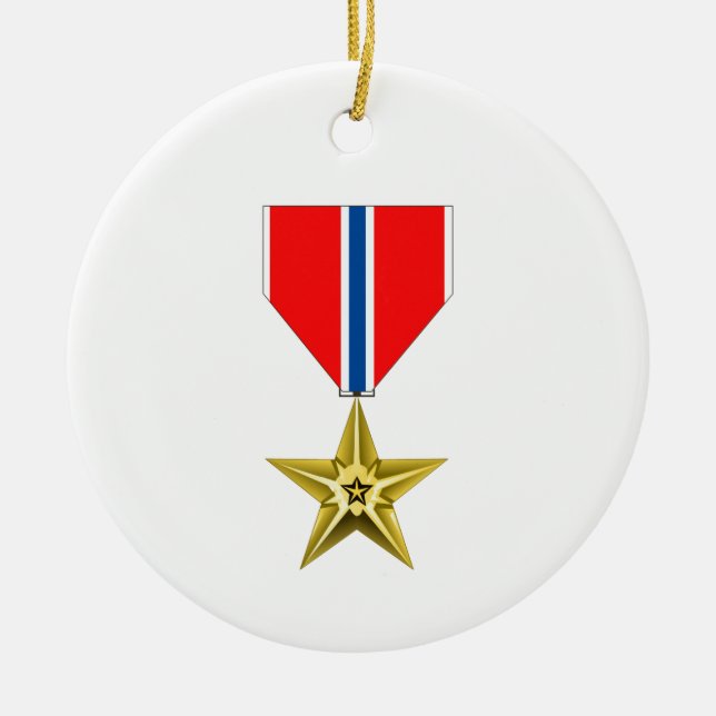 BRONZE STAR MEDAL CERAMIC ORNAMENT (Front)