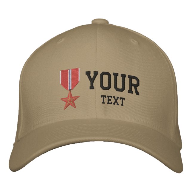 Bronze Star OEF Embroidered Baseball Hat (Front)