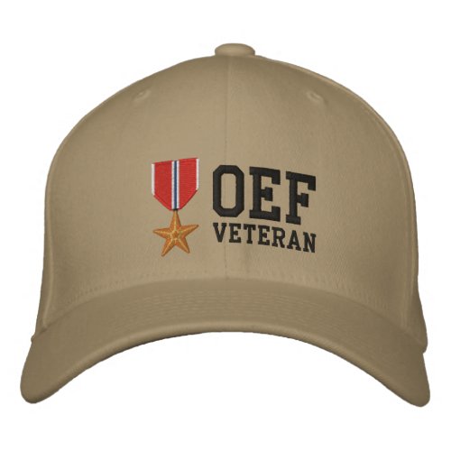 Bronze Star OEF Embroidered Baseball Hat