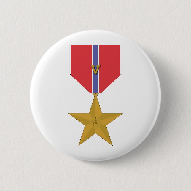 Bronze Star With V Button (Front)