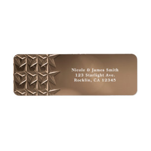Bronze Stars & Elegant Bokeh Lights Invitation Label