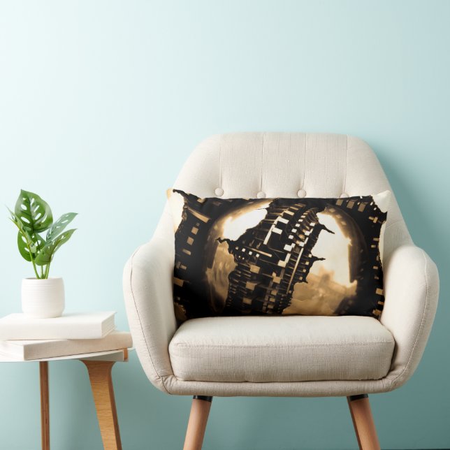 Bronze Steampunk Lumbar Pillow (Chair)