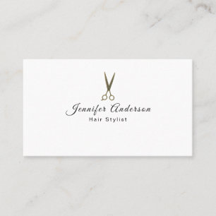 Bronze Stylist Scissors Business Card