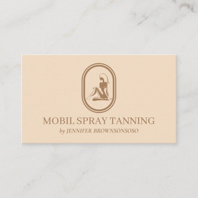 Bronze Sun Body Skincare Spray Tanning Calling Card (Front)
