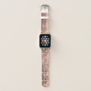 Bronze Tan Glitter Drips Luxury Sleek Apple Watch Band by SleekMinimalDesign at Zazzle