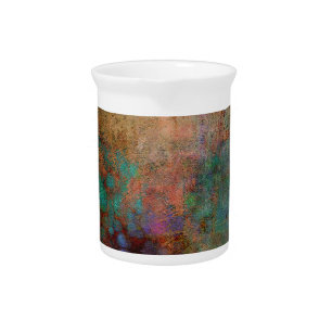 Bronze, Teal, Purple Abstract Pitcher