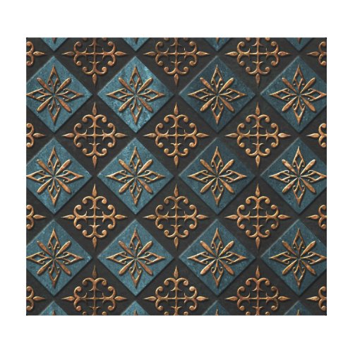 Bronze texture with carving pattern canvas print