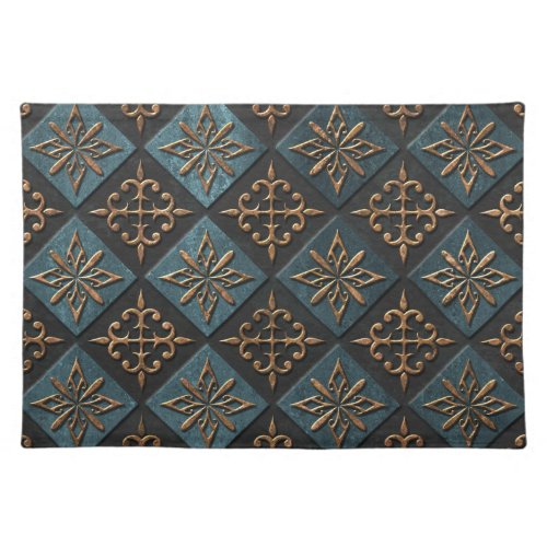 Bronze texture with carving pattern cloth placemat