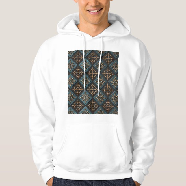 Bronze texture with carving pattern. hoodie (Front)