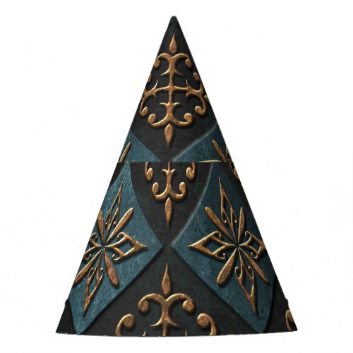 Bronze texture with carving pattern party hat